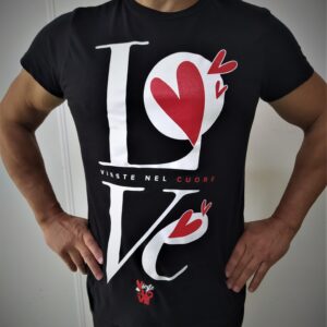 Maglietta Nera love vieste - Taglia M
