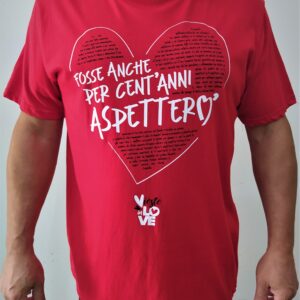 Maglietta Rossa cent'anni aspetterò - Taglia L