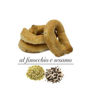 Taralli finocchio/sesamo (prezzo per 100gr)
